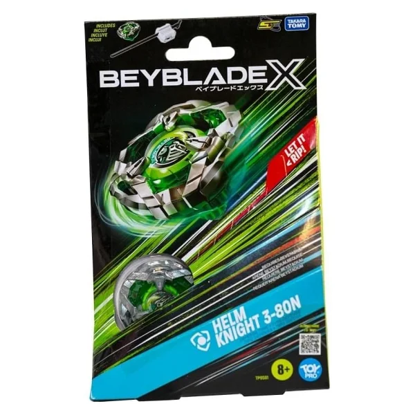 Beyblade X Helm Knight 3-80n Başlangıç Seti - Takara Tomy Orijinal Metal Beyblade + Fırlatıcı - Yeşil - Görsel 2