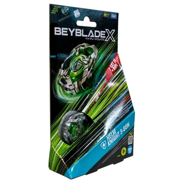 Beyblade X Helm Knight 3-80n Başlangıç Seti - Takara Tomy Orijinal Metal Beyblade + Fırlatıcı - Yeşil - Görsel 3