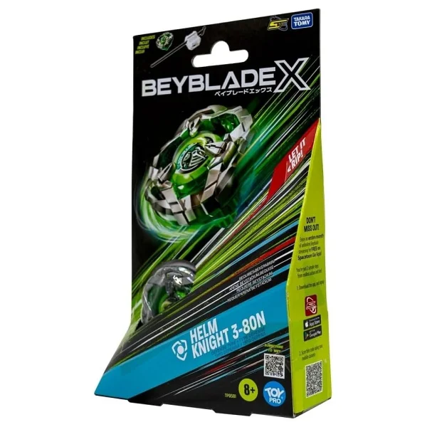 Beyblade X Helm Knight 3-80n Başlangıç Seti - Takara Tomy Orijinal Metal Beyblade + Fırlatıcı - Yeşil - Görsel 4