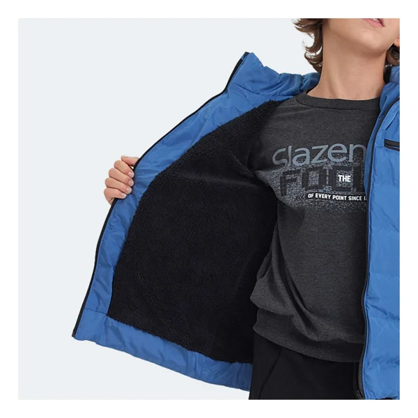 Slazenger Captain Kapüşonlu Saks Mavi Çocuk Şişme Mont - Görsel 5
