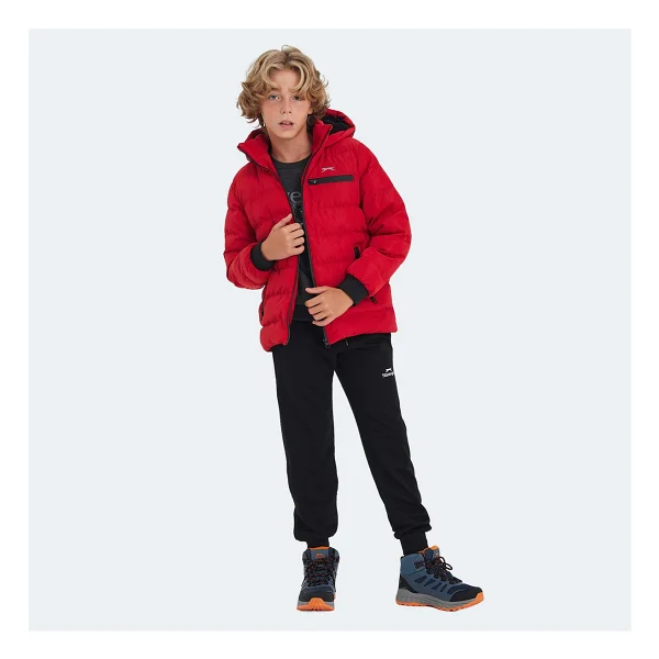 Slazenger Captain New Kapüşonlu Kırmızı Çocuk Şişme Mont - Görsel 7