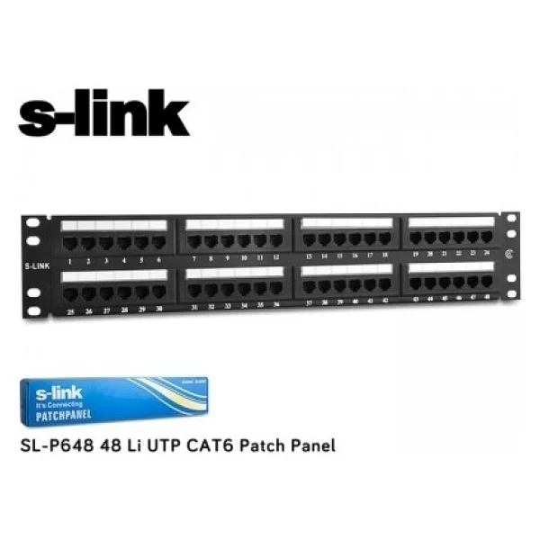 S-Link Sl-P648 Cat6 48 Port Patch Panel - Görsel 2