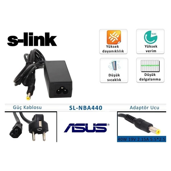 S-Link Sl-Nba440 40 W Notebook Adaptörü - Görsel 2