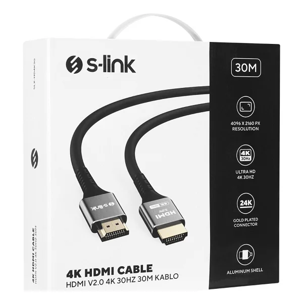 S-Link Slx-Hd4k30 30 M 4K Hdmı Kablo - Görsel 2