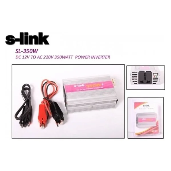 S-link SL-350W 350W DC12V-AC230V İnverter - Görsel 2