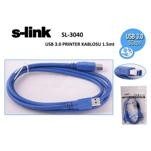 Sl-3040 1.5 M USB 3.0 Yazıcı Kablosu - Görsel 4