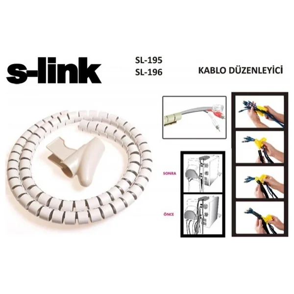 S-Link Sl-195 22 Mm 20 M Gri Kablo Toplayıcı - Görsel 2