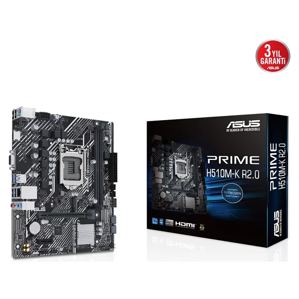 Asus Prime H510M-K Intel LGA1200 DDR4 Micro ATX Anakart - Görsel 2