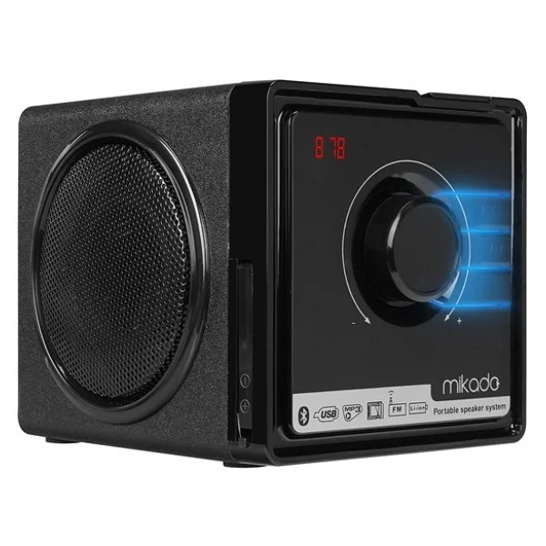 Mikado BT-236 3 W+3 W Siyah Sd-Mmc-Fm Radyolu Bluetooth Müzik Kutusu - Görsel 3