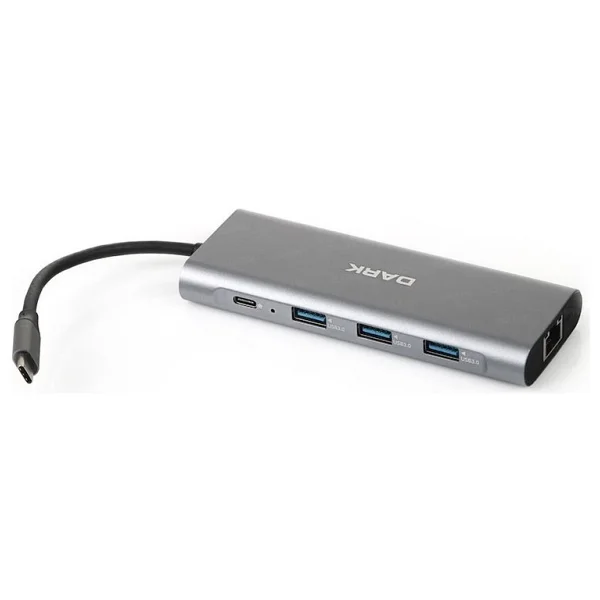 Dark USB 3.1 Type C 9 In 1 Rj45, Hdmı, Tf Sd, USB 3.0, Kulaklık Hub - Görsel 2