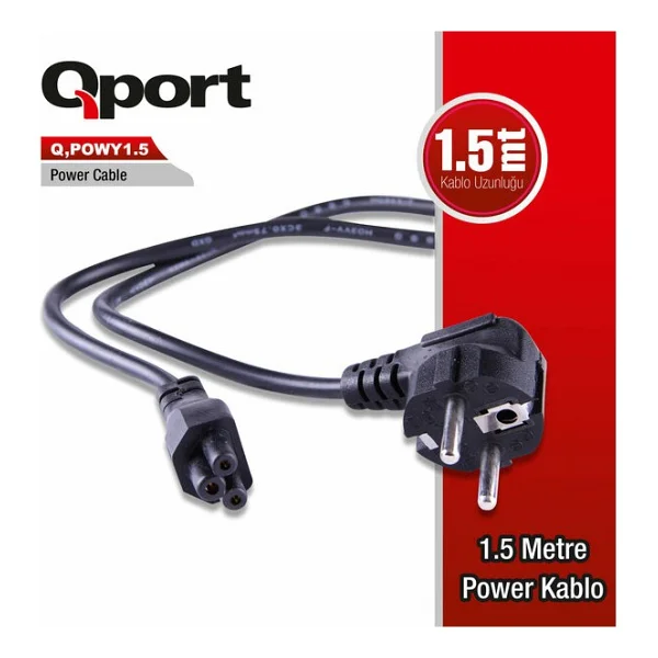 Qport Q-Powy1_5 1.5 M Güç Kablosu - Görsel 3