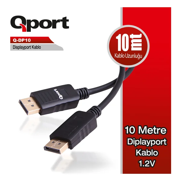 Qport Q-Dp10 10 M Displayport Kablo - Görsel 2