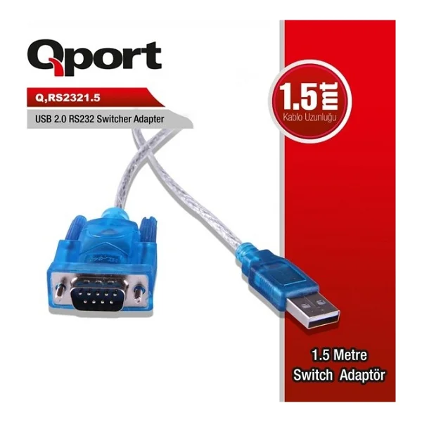 Qport Q-Rs232 USB 2.0 To Rs232 Dönüştürücü - Görsel 2