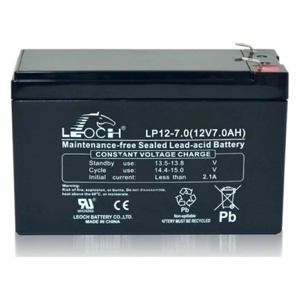 Leoch 12volt 7ah Akü Lp12-7.0 Inform Tse Belgeli - Görsel 2