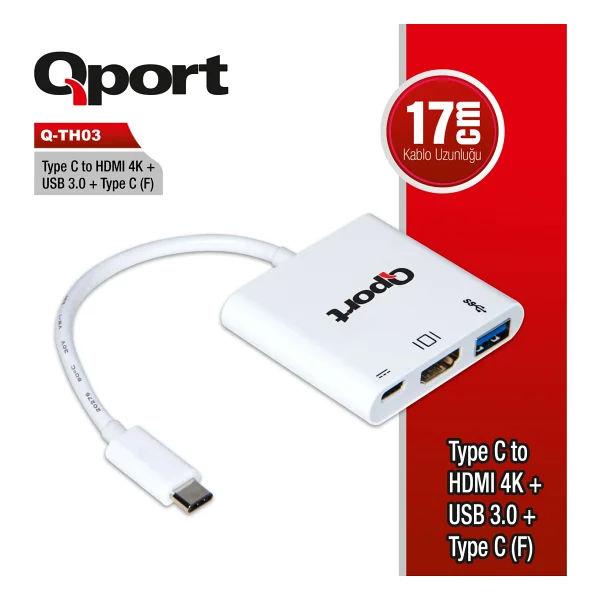 Qport Q-Th03 Type-C Dönüştürücü - Görsel 2