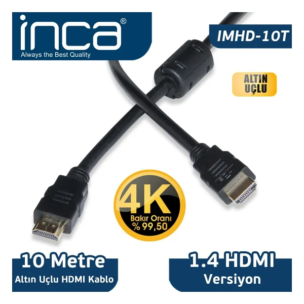 Inca Imhd-10t 10 M 4K Hdmı Kablo - Görsel 4