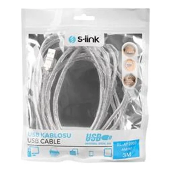 S-Link Sl-Af2003 3 M USB 2.0 Uzatma Kablosu - Görsel 2