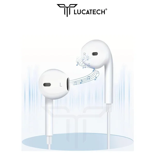 Lucatech Samsung A35 / A55 / A34 / S22 / S23 / S24 Uyumlu Android Uyumlu Type-C Kulaklık - Beyaz - Görsel 9