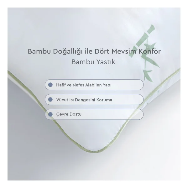 Yataş 2'li 50x70 Cm Bambu Yastık - Görsel 5