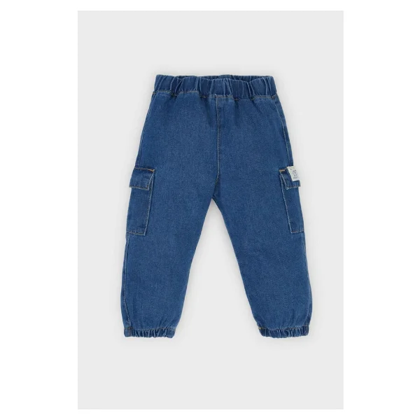 Defacto Erkek Bebek Esnek Bantlı Paça Jean Pantolon D7769a525sp - 18 - 24 Ay - Mavi-Nm28 - Görsel 3