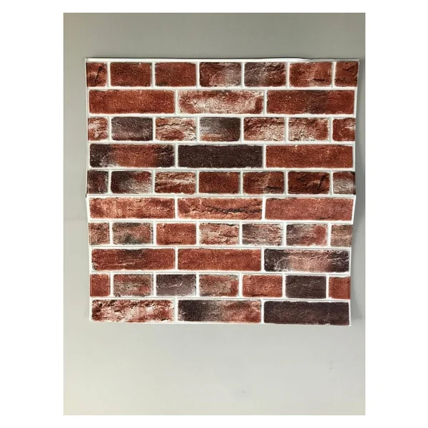 Renkli Duvarlar 70x70cm 1 Adet Silinebilir Yapışkanlı Çok Renkli Tuğla Desen Salon Şömine Duvar Kağıdı Paneli Nw149 - Görsel 4