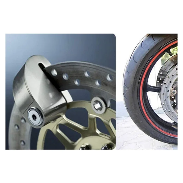 Alarmlı Motosiklet Bisiklet Disk Kilidi Falante Locks Fs8303 Krom (Kablosuz) - Standart - Görsel 3