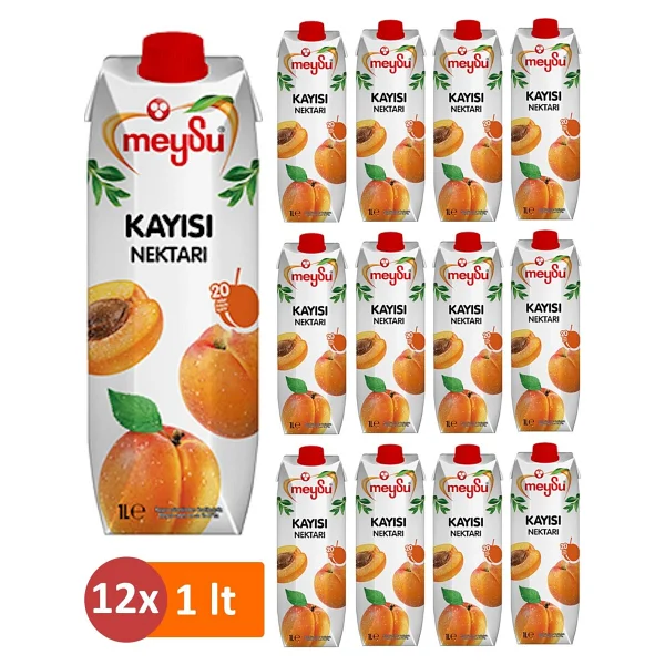 Meysu Kayısı Nektarı Meyve Suyu 1 Lt X 12 Adet - Görsel 3