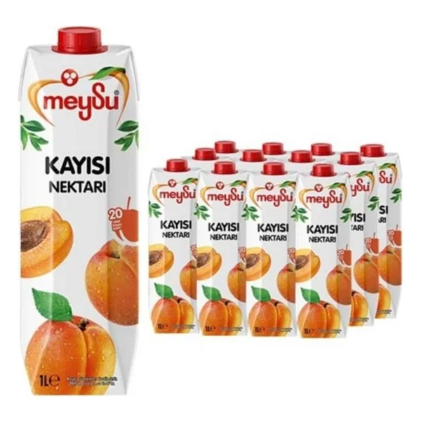 Meysu Kayısı Nektarı Meyve Suyu 1 Lt X 12 Adet - Görsel 2