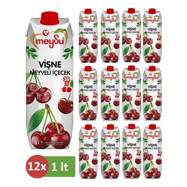 Meysu Vişne Meyveli Içecek 1 Lt X 12 Adet - Görsel 3