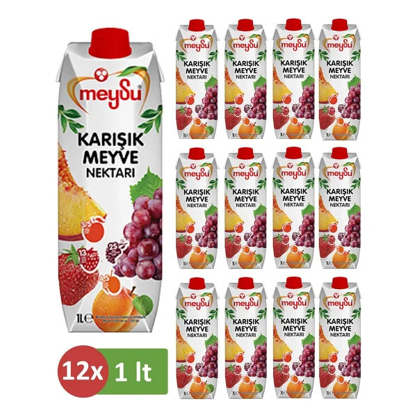 Meysu Karışık Meyve Nektarı 1 Lt X 12 Adet - Görsel 3