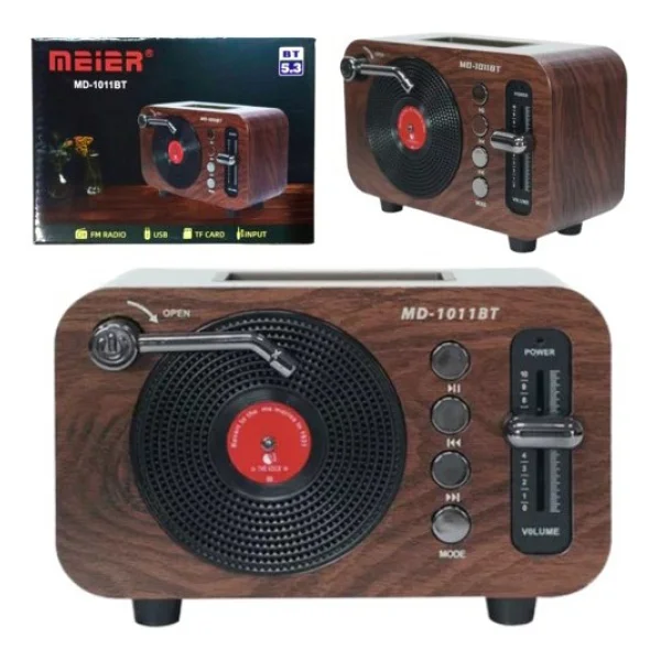 Coverzone Mini Boy Retro Bluetooth Radyo Hoparlör - Cz1011bt Klasik Tasarım, Kablosuz Bağlantı, Güçlü Ses, Uzun Pil Ömrü, Taşınabilir Hoparlör Cz1011bt 360 X 140 X 120 Mm (Cz1011bt - Kahverengi) - Görsel 3