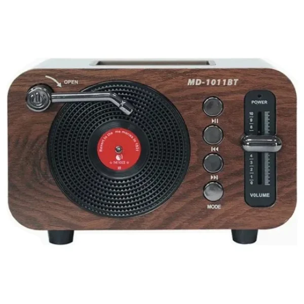 Coverzone Mini Boy Retro Bluetooth Radyo Hoparlör - Cz1011bt Klasik Tasarım, Kablosuz Bağlantı, Güçlü Ses, Uzun Pil Ömrü, Taşınabilir Hoparlör Cz1011bt 360 X 140 X 120 Mm (Cz1011bt - Kahverengi) - Görsel 4
