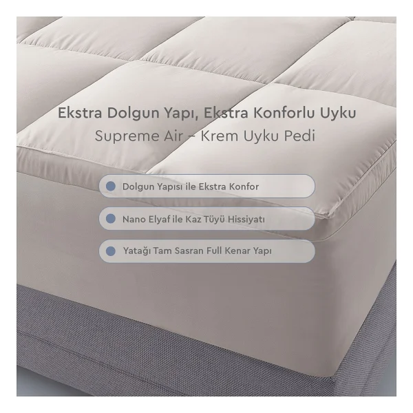 Yataş Supreme Air Uyku Pedi - Krem - 100 X 200 Cm - Görsel 6
