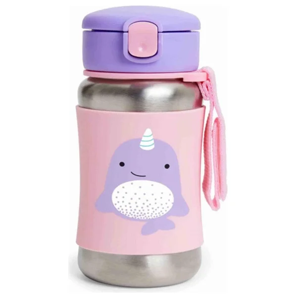 Skip Hop Zoo Narwhal 350 Ml Pipetli Paslanmaz Çelik Suluk - Görsel 8