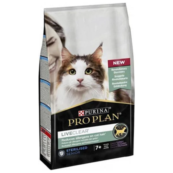 Pro Plan Liveclear +7 Alerjen Azaltan Hindili 1.4 Kg Kısırlaştırılmış Yaşlı Kedi Maması - Görsel 5