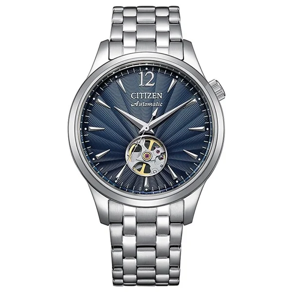 Citizen Automatico Nh9131-73l Çelik Kordon Mavi Erkek Kol Saati - Görsel 8