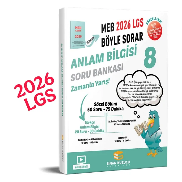 Sinan Kuzucu Yayınları 8. Sınıf Lgs Meb Böyle Sorar Anlam Bilgisi Soru Bankası 2026 - Görsel 2