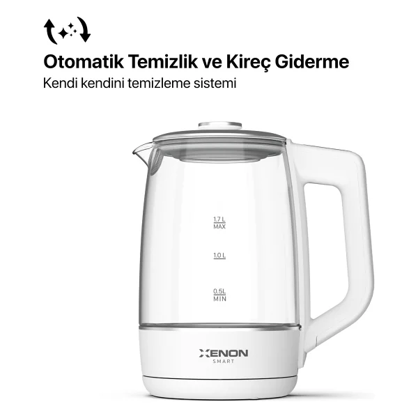 Xenon Smart X7103 2200 W Beyaz 1.7 Lt Cam Kettle - Görsel 6