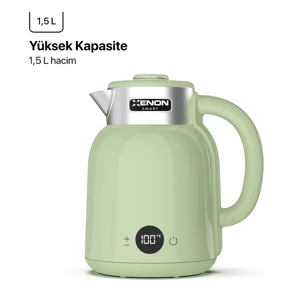 Xenon Smart X7101 2200 W Yeşil 1.5 Lt Kettle - Görsel 9