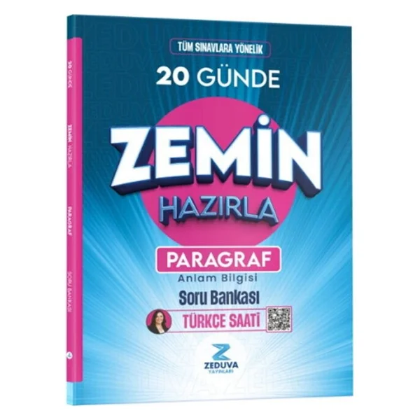 Zeduva Yayınları 2026 Türkçe Saati 20 Günde Zemin Hazırla Paragraf Anlam Bilgisi Soru Bankası - Görsel 2