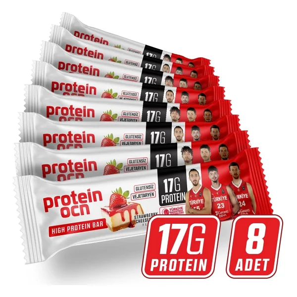 Proteinocean Protein Bar - Strawberry Cheesecake Aromalı - 50 Gr X 8 Adet - Görsel 3