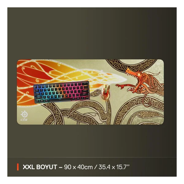 Steelseries Qck XXL Cs2 Dragon Lore Edition Mouse Pad - Görsel 3