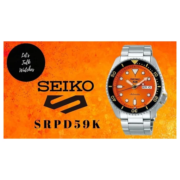 Seiko 5 Sports Skx Srpd59k Çelik Kordon Turuncu Erkek Kol Saati - Görsel 3
