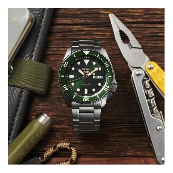 Seiko 5 Sports Skx Srpd63k Çelik Kordon Koyu Yeşil Erkek Kol Saati - Görsel 7