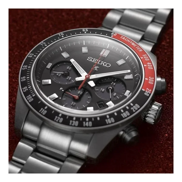 Seiko Prospex Speedtimer Ssc915 Çelik Kordon Siyah-Kırmızı Erkek Kol Saati - Görsel 5