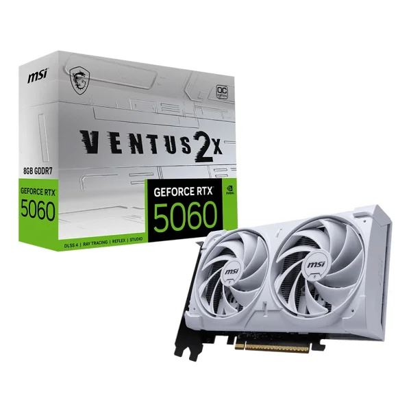 Msı RTX 5060 8g Ventus 2x Oc White G5060-8v2cw 128 Bit Gddr7 8 GB Ekran Kartı - Görsel 2