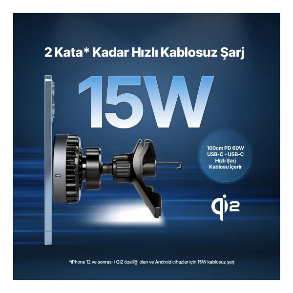 Ttec Aircharger Drive Pro 2ks35s Manyetik Araç Telefon Tutucu - Görsel 8