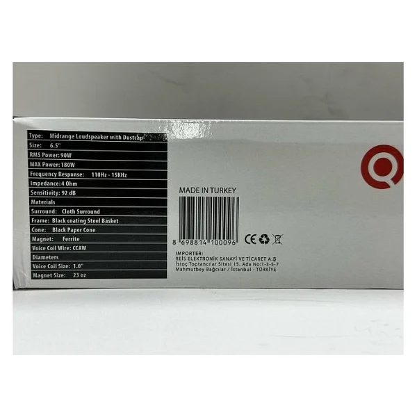 Reiss Audio Rs-M6dp 180 W 16 Cm Midrange Oto Hoparlör - Görsel 5