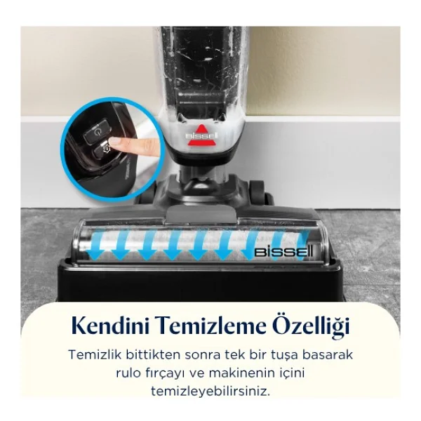 Bissell Crosswave Hf2 Select 3847n Şarjlı Dikey Süpürge - Görsel 7