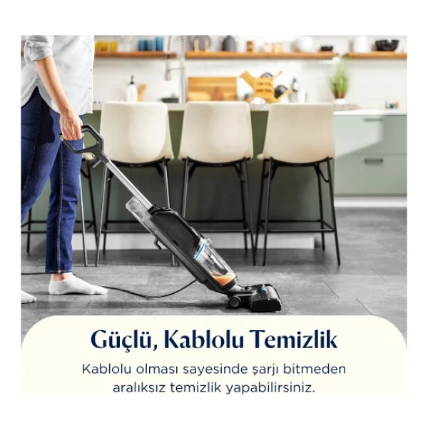 Bissell Crosswave Hf2 Select 3847n Şarjlı Dikey Süpürge - Görsel 8